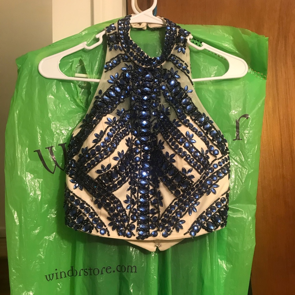 Two piece prom dress
